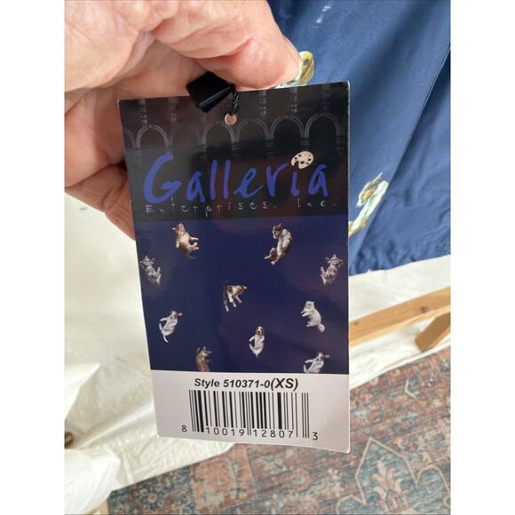 NWT Galleria Blue Animals Zip & Snap Hood Drawstring Rain Coat #0939 Size XS - Picture 6 of 6